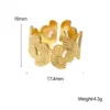 Wholesale PVD Coated Real Gold Plated 18K Gold Butterfly 304 Stainless Steel IG Style Cute Waterproof Non Tarnish Open Rings