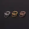 Wholesale U Shape Inlaid Zircon Copper Copper Earrings