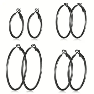 Black / 30/40/50/60mm 4 Pairs Set