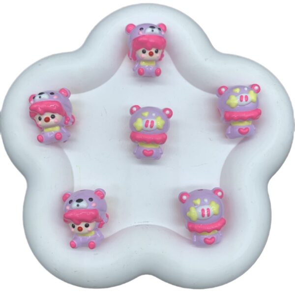 Wholesale Pink and yellow cute cartoon bead