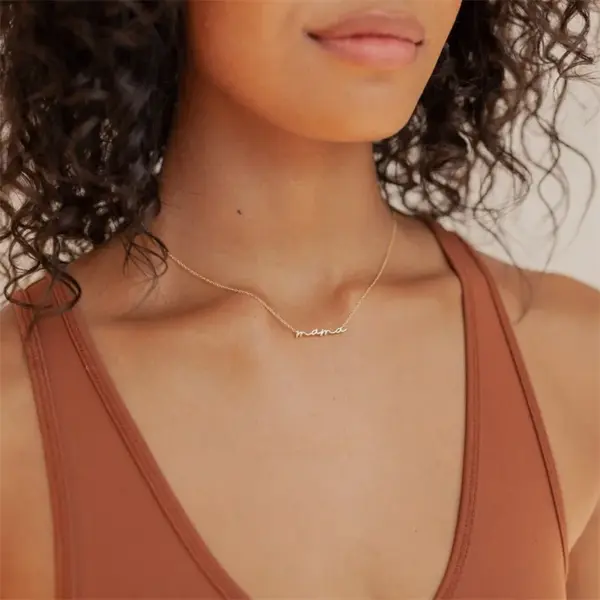 Wholesale Simple Style Letter Stainless Steel Necklace