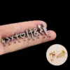1 Piece Ear Cartilage Rings & Studs Fashion Heart Shape Pure Titanium Plating Zircon