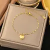 Wholesale Jewelry Elegant Classic Style Heart Shape 304 Stainless Steel Bracelets Earrings Necklace