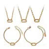 Wholesale Ins Style Bracelet High-Grade Necklace Cute Fashion Jewelry Oval Heavy Industry Clavicle Chain Woven Chain