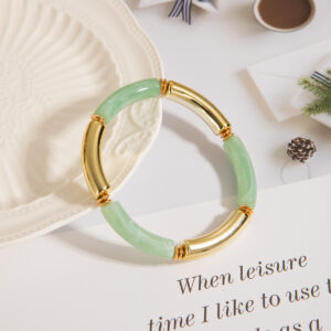 #2 green gold medium bracelets