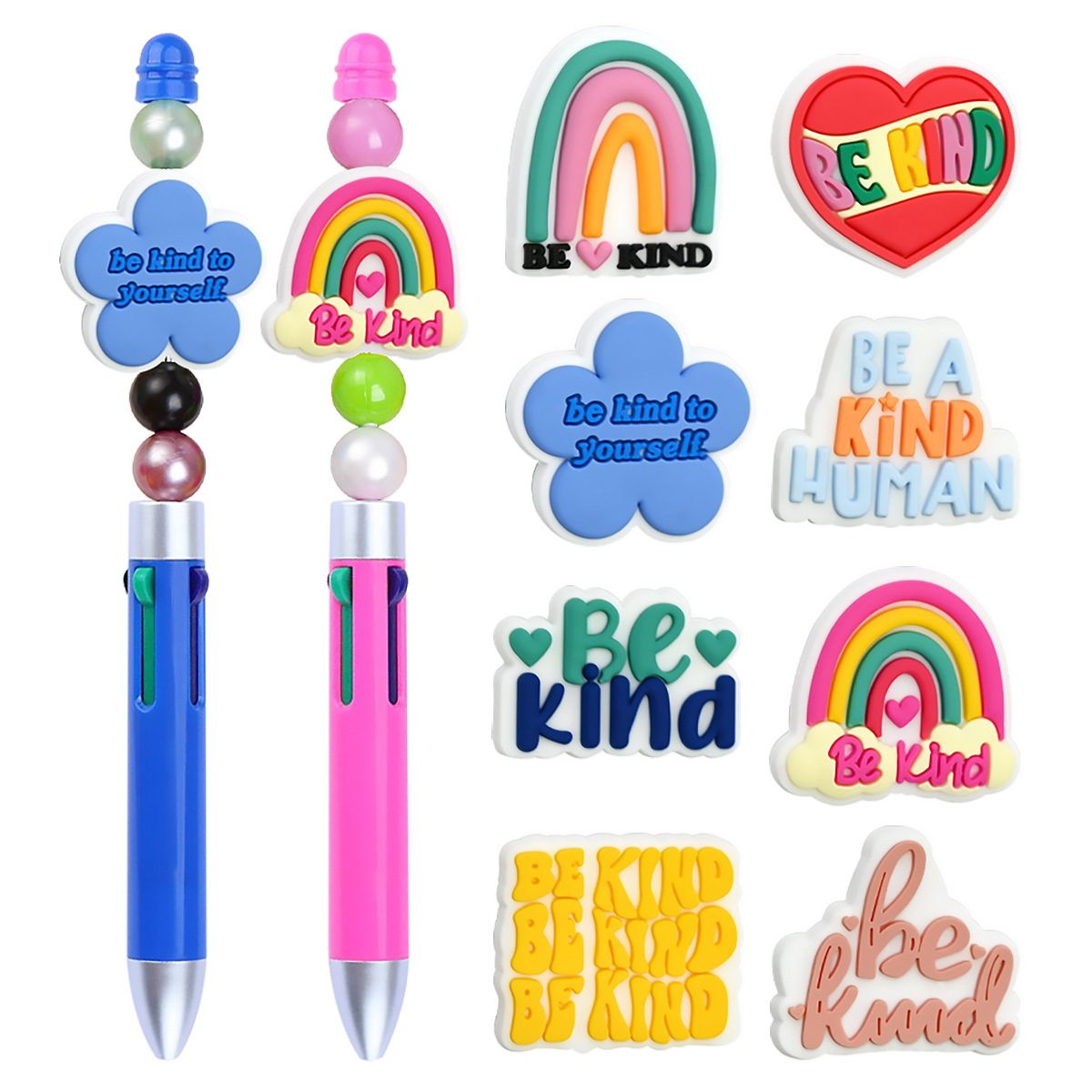 Wholesale English phrase series cartoon beads