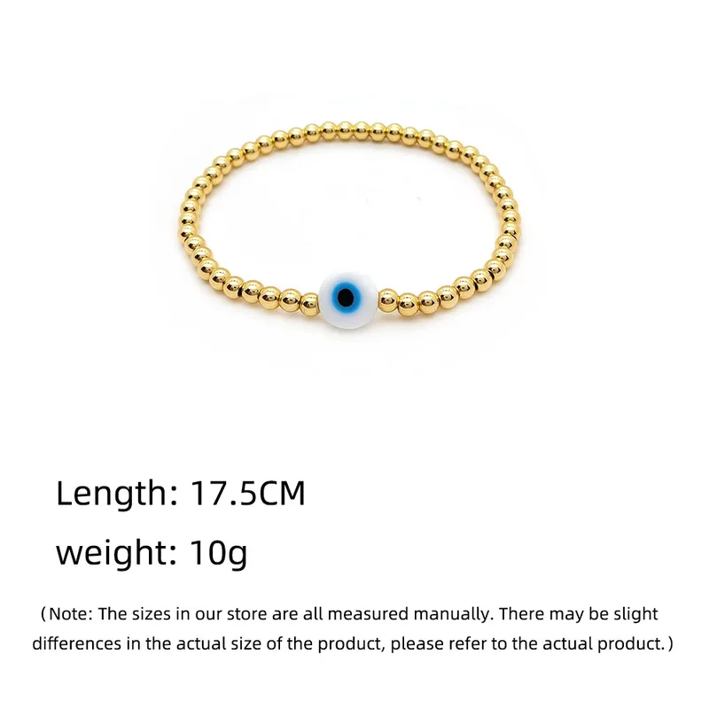 Wholesale Copper Plated Eye Eye Glass Copper Fashion Beaded Bracelets