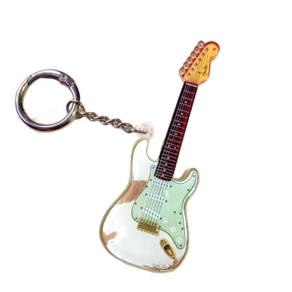 Wholesale Guitar Musical Instrument Creative Bag Pendant Keychain Acrylic Gift Key Ring Bag Girlfriend Gift Violin
