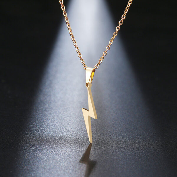 Wholesale Lightning Stainless Steel Pendant Necklace Clavicle Chain