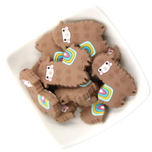 Alpaca [silicone beads] small brown color