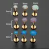 Wholesale 1 Piece Ear Cartilage Rings & Studs Simple Style Round 316L Stainless Steel Waterproof Non Tarnish Surgical Steel October Birthstone Opal 18K Gold Plated Ear Cartilage Rings & Studs