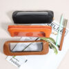Wholesale Leather transparent large capacity pencil case