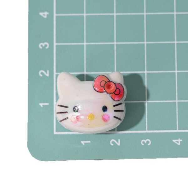 Wholesale Color-plated cute 3D cat head straight hole beads