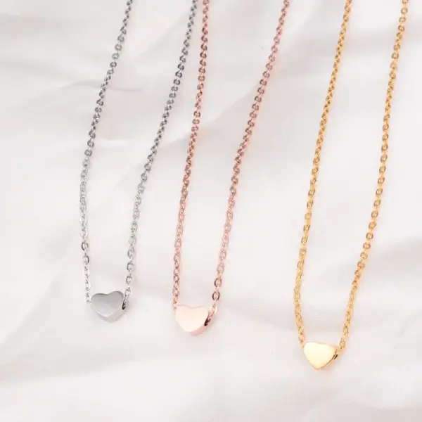 Wholesale PVD Coated Real Gold Plated Geometric Titanium Steel Fashion Waterproof Non Tarnish Necklace
