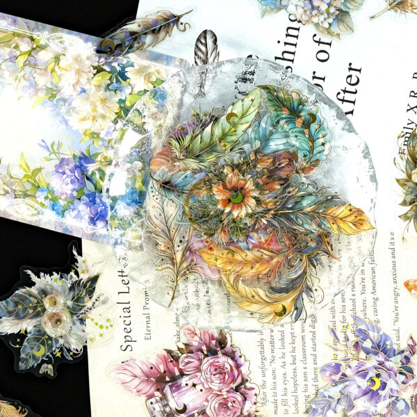 oly-81f08306102bb2c5408237b6b595b8bb Wholesale 30 Pet Stickers, Literary Retro Ins Style Handbook DIY Collage Decorative Material Base Hot Stamping Sticker New Style