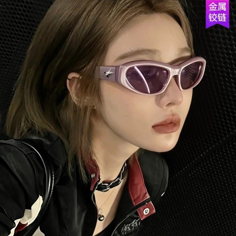 Wholesale New Gm Fashion Sexy Y2K Cyberpunk Sunglasses Men's High-End Star Sunglasses Women's Five-inted Star Glasses