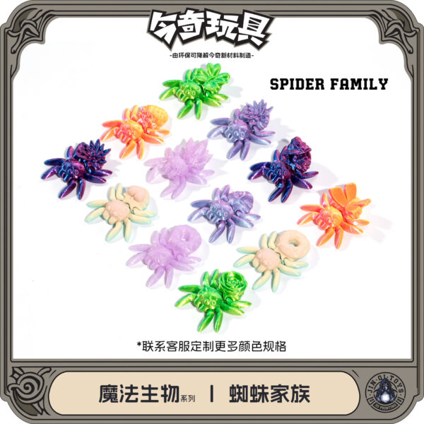 oly-82045991f58bcfc1c4bf2f29f356711c Wholesale 3D printing spider spider cross-border explosions movable joint integrated ornaments micro landscape DIY hand gift