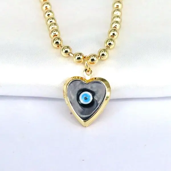 Wholesale Elegant Hip-hop Vintage Style Eye Copper Plating Gold Plated Pendant Necklace
