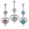 Wholesale Fashion Heart Rhinestone Belly Ring