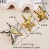 Wholesale Jewelry Hawaiian Starfish 304 Stainless Steel Plating Open Rings