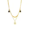 oly-820da4979028ff5e28e2e85eb2667157 Wholesale Jewelry Fashion Heart Shape 304 Stainless Steel Acrylic 18K Gold Plated Plating Stainless Steel Jewelry Sets