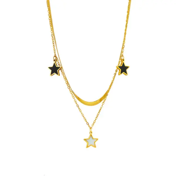 oly-820da4979028ff5e28e2e85eb2667157 Wholesale Jewelry Fashion Heart Shape 304 Stainless Steel Acrylic 18K Gold Plated Plating Stainless Steel Jewelry Sets
