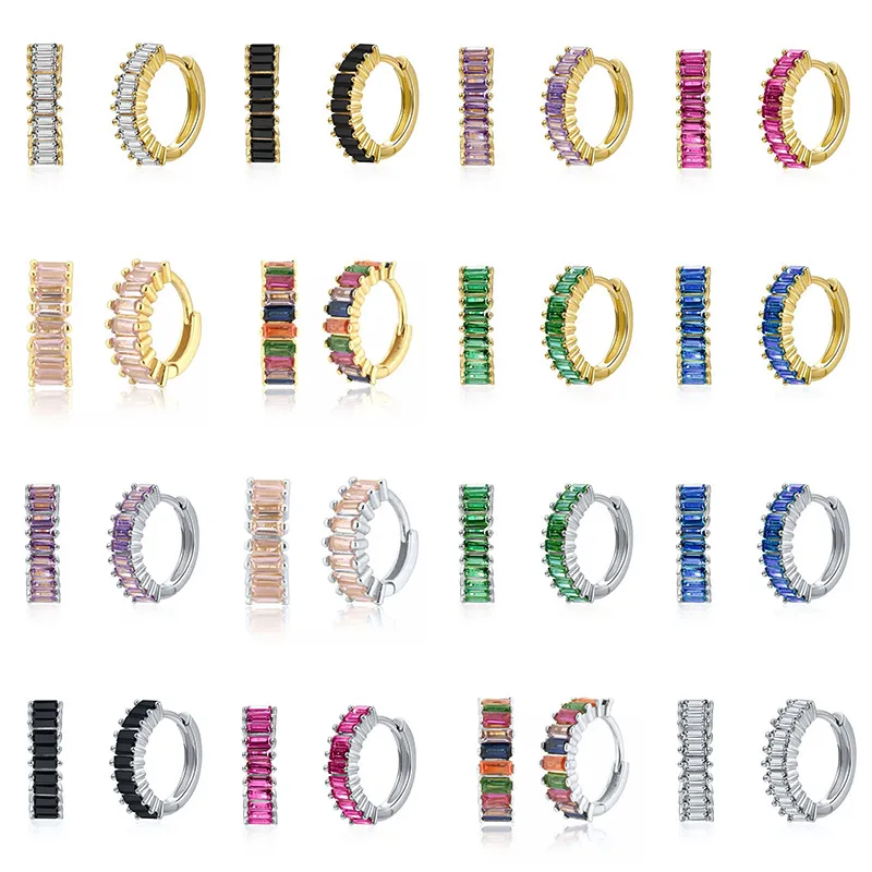 Wholesale Simple Style Circle Brass Plating Inlay Zircon Earrings 1 Pair
