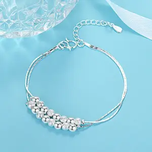Light Sand Beads Double-Layer Chain
