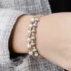 Geometric Beaded Steel Fashion Bangle