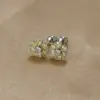1 Pair Sweet Flower Plating Inlay Stainless Steel Zircon Ear Studs
