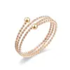 Wholesale Real Gold Plated 201 Stainless Steel PVD Coated Solid Color Waterproof Non Tarnish Simple Style Open Ring For Women'S