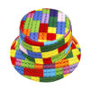 oly-8232508f124bead46c93c609412e1ecd Wholesale Foreign Trade Spring and Summer Building Blocks Pattern Printed Fisherman Hat Basin Hat Women's Double-sided Sunshade Hat Cross-border Hot Bucket Hat