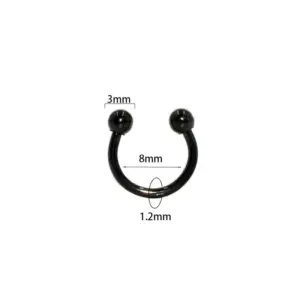 Black / 1.2x8x3MM