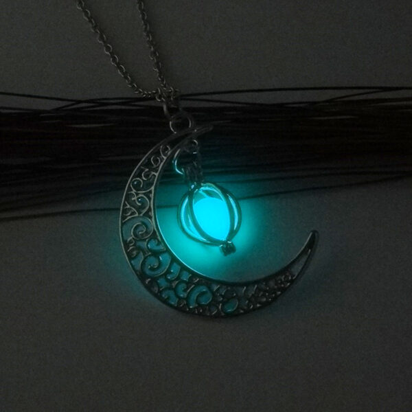 oly-823a7102e467155322bad62e0b1f74ac Wholesale Cross-Border Popular Luminous Moon Pumpkin Creative Necklace Halloween Amazon Women's Necklace Alloy Clavicle Chain