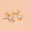 1 Pair Fashion Sector Heart Shape Tassel Gold Plated Inlay 304 Stainless Steel Zircon Stainless Steel Earrings