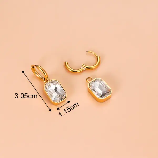 1 Pair Fashion Sector Heart Shape Tassel Gold Plated Inlay 304 Stainless Steel Zircon Stainless Steel Earrings