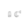1 Pair Simple Style C Shape Plating Inlay Copper Zircon Gold Plated Ear Studs