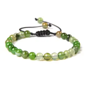 Green Striped Agate / 6mm (Stretchable)
