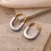 Wholesale 1 Pair/Package Casual Modern Style Sweet U Shape Handmade Polishing Plating 304 Stainless Steel 18K Gold Plated Earrings