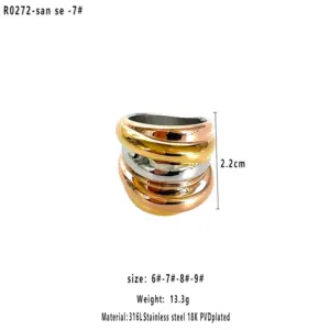 Three-color Layered Lines / 17mm / 7