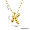 Wholesale PVD Coated Real Gold Plated Letter Stainless Steel Vintage Style Waterproof Non Tarnish Titanium Steel Pendant Necklace