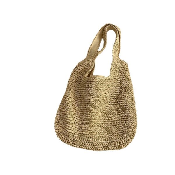Wholesale 2024 Korean Style Single Shoulder Large Capacity Crossbody Straw Bag Women's Summer Canvas Bag Seaside Holiday Beach Woven Bag Straw Woven