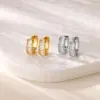 Copper Geometric PVD Coated Real Gold Plated IG Style Elegant Waterproof Non Tarnish Hoop Earrings