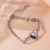 oly-825526f81759a8a2cf9f8f67a1aeed6a Wholesale Ion Plating (IP) 18K Gold Plated Heart Shape 304 Stainless Steel Hip-Hop Simple Style Cool Waterproof Non Tarnish Bracelets