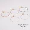 304 Stainless Steel Geometric PVD Coated 18K Real Gold Plated Vacation Simple Style Anklet