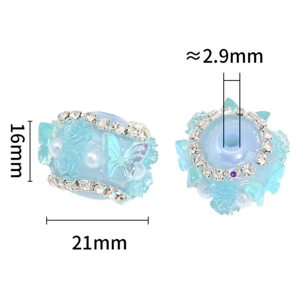 oly-825e0d75f8bf226a0e3c300732d447b9 Wholesale Luminous Heavy Industry Rose Butterfly Sugar Beads Rhinestone Chain Drill Ball DIY Beaded Pen Mobile Phone Chain Bead Accessories
