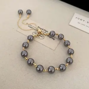 65# Bracelet-Gray Pearl