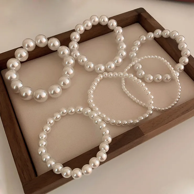 Wholesale Women's Plastic Bracelets Bangle Imitation Pearl Jewelry
