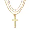 Wholesale Simple Style Classic Style Cross Alloy Wholesale Layered Necklaces