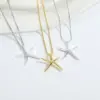 oly-82764540a0e3f34a13ce51d97fc13824 Wholesale Copper 14K Gold Plated Starfish Pendant Necklace